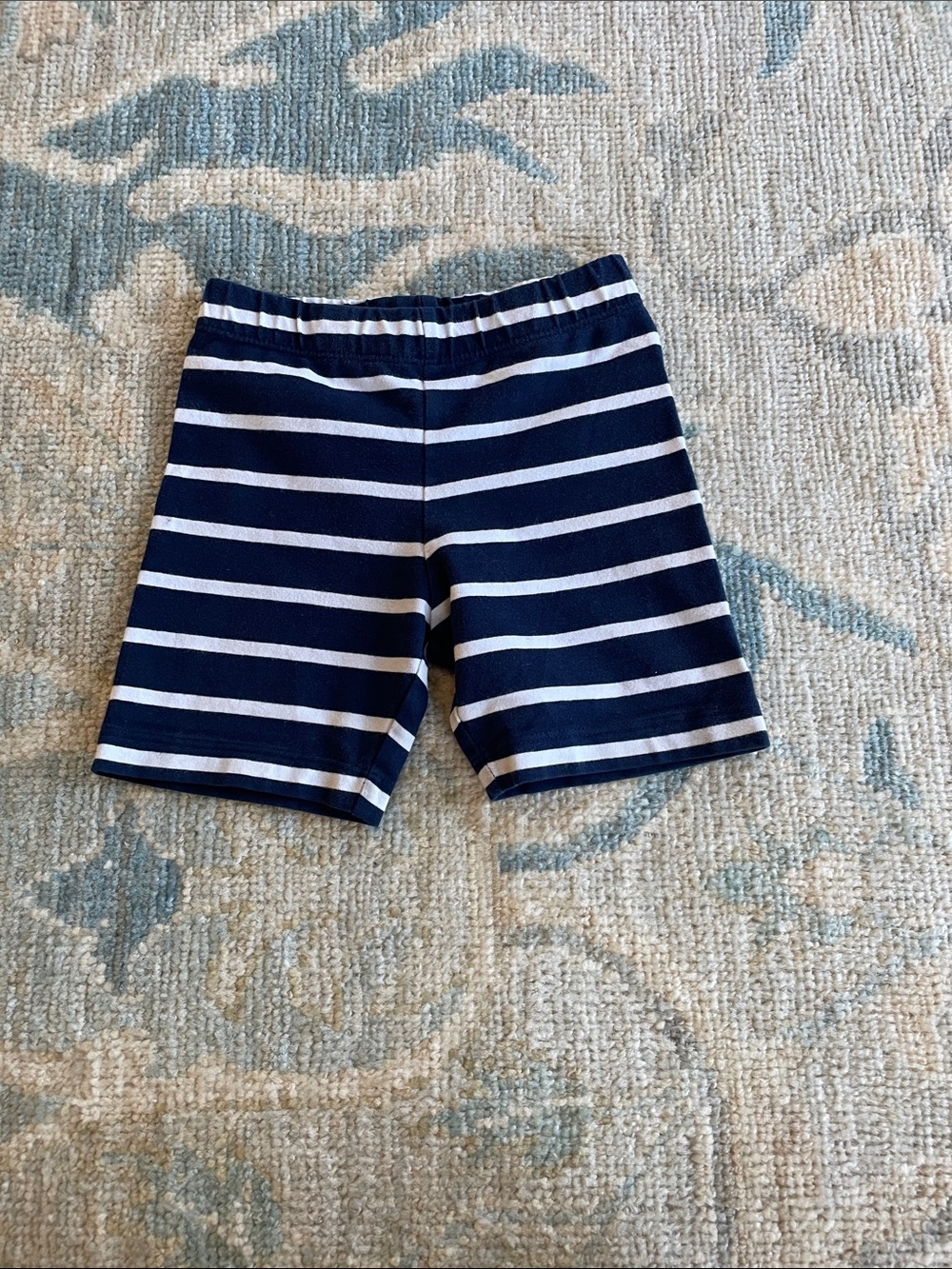 Primary Navy & White Striped Kids Shorts